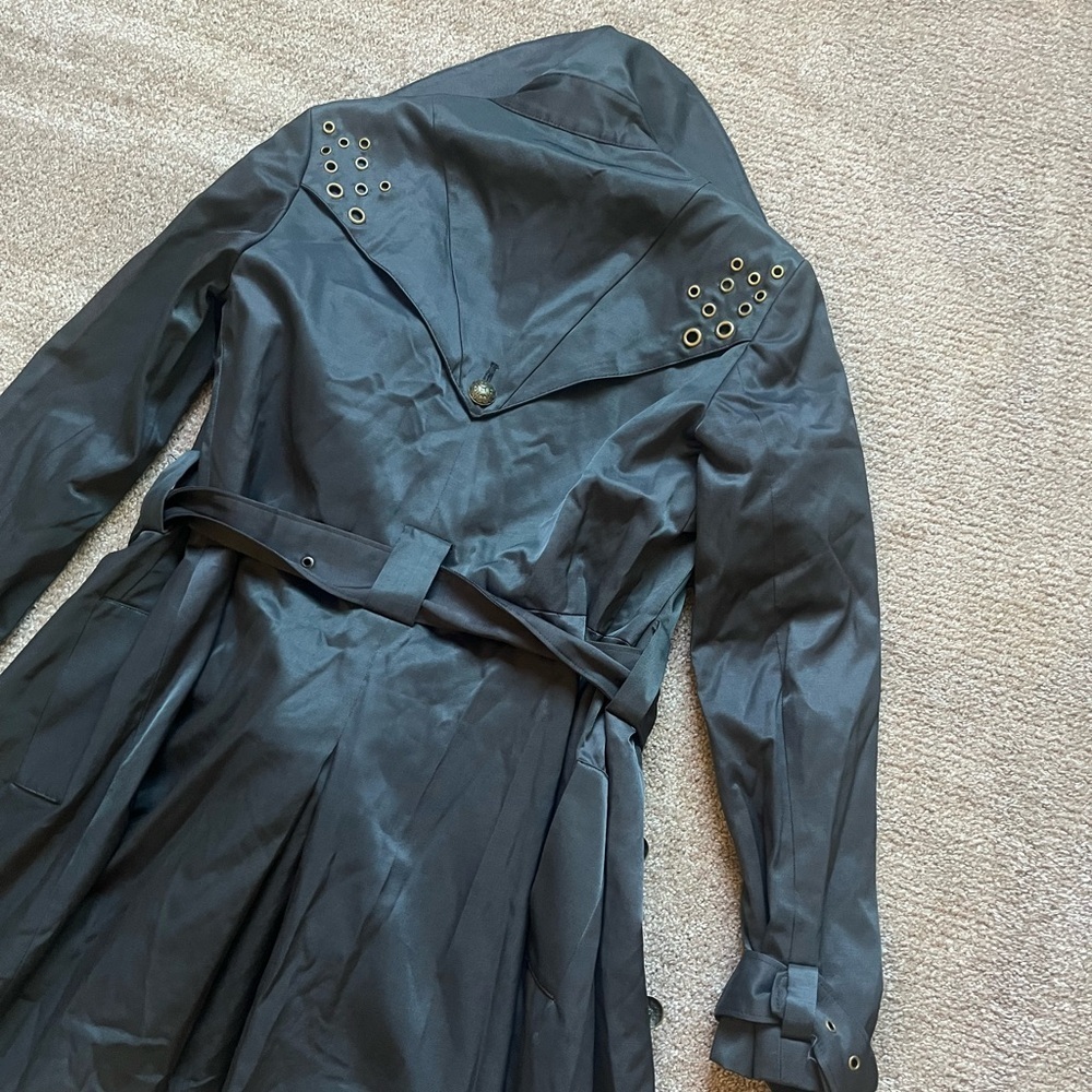 VTG 00’s / Y2K Kat Von D Los Angeles Women’s Trench Coat - Picture 6 of 9